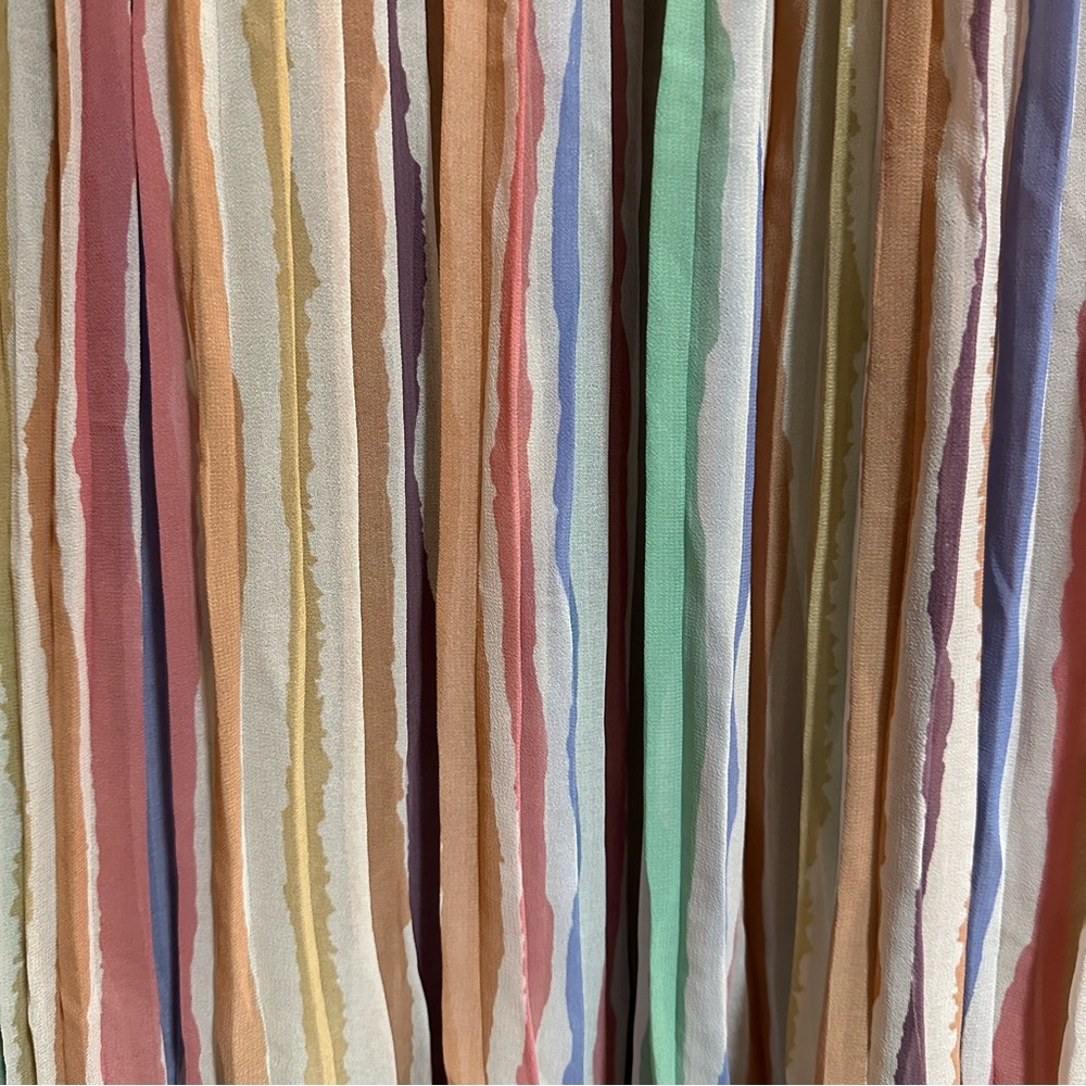 Zara midi skirt, striped rainbow, Medium - Picture 2 of 3